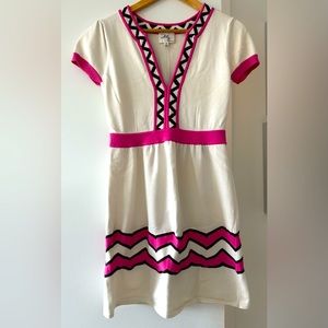 Milly geometric short sleeve dress